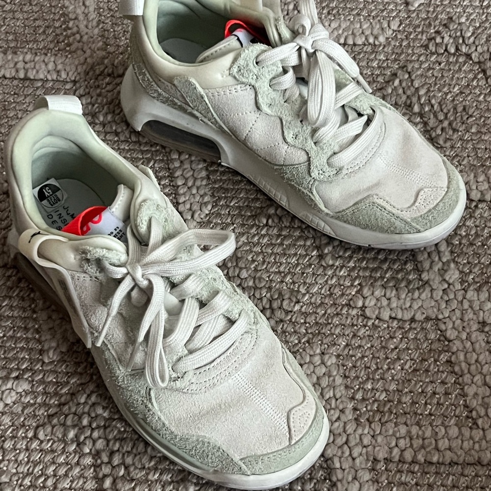 Jump Cream and Red Sneakers